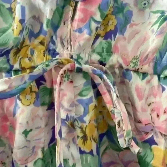 Vintage Victoria’s Secret gold label, 90s floral lace trimmed romper; size S - Picture 9 of 10